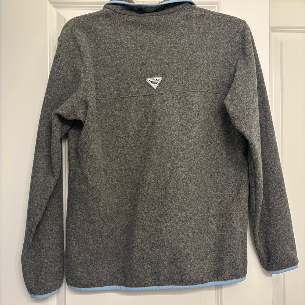 Columbia Women's Gray and Light Blue Zip Up Jacket - Picture 4 of 5
